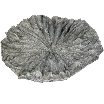 Sullivans Lotus Leaf Tray 15.5"L Gray