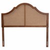 Baxton Studio Camila Classic and Traditional Ash Walnut Finished Wood Queen Size Headboard with Rattan - 3 of 4