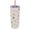 Zak Designs 20 fl oz Stainless Steel Straw Tumbler - 2 of 4