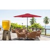 Gulches Red 120-Inch Patio Umbrella with Crank and Tilt for Versatile Outdoor Use - 4 of 4