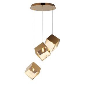 ET2 Lighting Ice Cube 3 - Light Pendant in  French Gold - 1 of 2