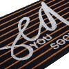 Storied Home Coir "Sea You Soon" Entry Doormat, Navy Stripe Design - 3 of 4