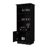 Gulches Bar Cabinet with Glassware Rack, 5 Bottle Racks, 3 Shelves and Two Door Cabinet Sturdy Manufactured Wood, Assembly Required - 4 of 4