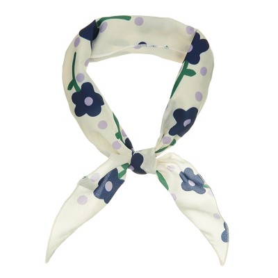 Allegra K Women's Spring Floral Flower Print Triangle Scarf Neck Scarves Neckerchief