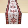 Unique Bargains Christmas Table Runner Snowflake Reindeer Polyester Red White 71x14 Inch 1 Pc - 4 of 4