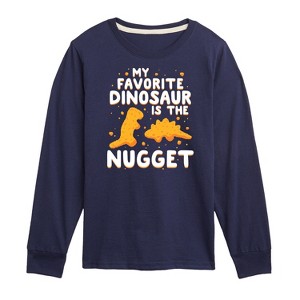 Boys' - Instant Message - My Favorite Dinosaur is the Nugget Long Sleeve Graphic T-Shirt - 1 of 4