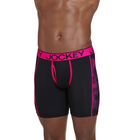 Jockey Men Sport Stretch Tech Performance 8 Boxer Brief S Magenta