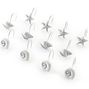 The Lakeside Collection Nautical Bathroom Collection - Set of 12 Hooks - 1 of 2