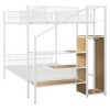 NicBex Twin Over Full Bunk Bed with Guardrail and Wire Shelving,Twin Loft Bed with Lateral Storage Ladder and Wardrobe,Bunk Beds for Bedroom - 4 of 4