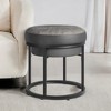 Ottoman Bench, Vanity Chair Stool, Small Ottoman, Ottoman Table, Footstool, Reversible Top, Load 660 lb - 4 of 4