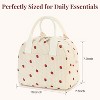 JUJABU Women's Beige Corduroy Strawberry Insulated Lunch Bag with Aluminum Lining, Waterproof, Large Capacity Tote for Work, Beach or Picnic - 2 of 4