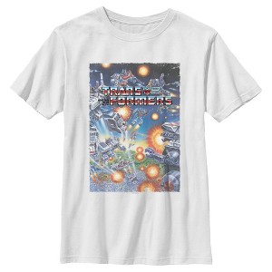 Boy's Transformers City Battle Poster T-Shirt - 1 of 4