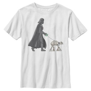 Boys Star Wars Darth Vader AT-AT Walking the Dog T Shirt - 1 of 4