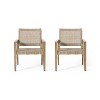 CAVINAS Acacia Wood Wicker Patio Chairs No Cushion,Light Brown Outdoor Accent Chairs for Garden,Backyard,Balcony - 4 of 4