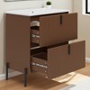30" Freestanding Bathroom Vanity with Ceramic Sink, Smart Storage, Soft Close Drawers, Handcrafted Fluted Design, and 8.5" Legs - 4 of 4