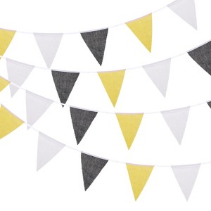 Unique Bargains Birthday Wedding Garden Outdoor Decor Pennant Flags Banner 33ft - 1 of 4