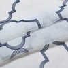 Kate Aurora Lux Home 2 Pack Shabby Trellis Semi Sheer Embroidered Clover Grommet Top Curtains - 3 of 4