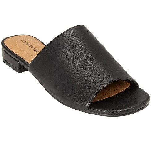 Wide width mule slides hot sale