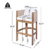 Christopher Knight Home Thelma Outdoor Rope Weave Acacia Wood Bar Stools with Cushion and Curved Back (Set of 2) - 3 of 4