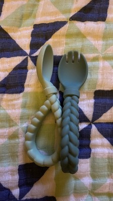 Itzy Ritzy Children Silicone Looped BLW Spoon & Fork Set – Lilbubsy