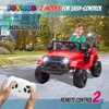 JOYMOR 12V Ride on Truck with Remote Control, Battery Powered Kids Car with LED Lights/Horn/Manual Control/3-5 MPH Speed/Gift for Girl Boy (Red) - 4 of 4