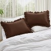 LISM 20"x 26"Ruffle Pillowcases Set of 2,Ruffled Pillow Shams with Envelope Closure - 3 of 4
