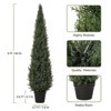 Artificial Trees,Fake Cedar Topiary Tree Outdor,3/4/5ft Tall Fake Cypress Trees for Home Decor,Potted Faux Pine Shrubs Plants Set of 1 or 2 - 2 of 4