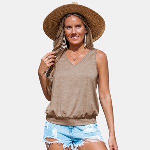 Women's Breezy Beachside Beach Cover-Up Tank Top - Cupshe - 1 of 4