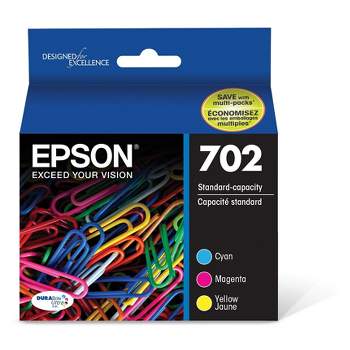 Epson 702 C/M/Y 3pk Ink Cartridges - Cyan, Magenta, Yellow (T702520-CP)