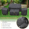 Akefit Gray Outdoor Furniture Cover Set 4-Piece Waterproof Patio Chair Loveseat Table Ottoman Protector - 3 of 4