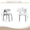 SEVOBAL Dining Chairs Set of 4 Modern Teddy Velvet Chairs with Black Metal Legs Easy Assembly for Dining Room, White, 30.7"*19.1"*19.1" - 2 of 4