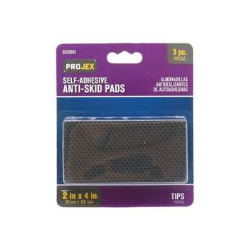 Projex Rubber Self Adhesive Non-Skid Pad Black Rectangle 2 in. W X 4 in. L 3 pk
