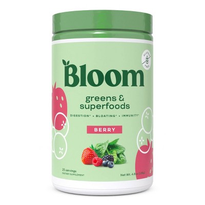 BLOOM NUTRITION Greens and Superfoods Powder - Berry - 4.8oz