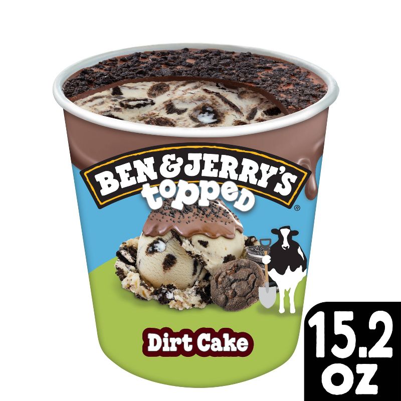 Ben &#38; Jerry&#39;s Topped Ice Cream Dirt Cake Frozen Dessert - 15.2oz, 1 of 10