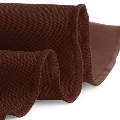 Chocolate Round Heavy Duty Polyester Tablecloth - 132 Inch
