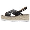 Womens Cross Strap Platform Sandals Open Toe Ankle Strap Mid Heel Wedge Sandals - 2 of 2