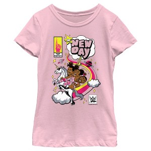 Girl's WWE New Day Unicorn Comic T-Shirt - 1 of 4