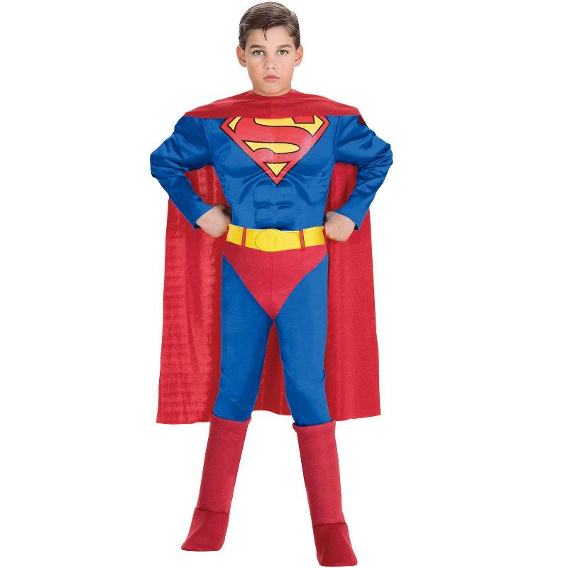 DC Comics Superman Deluxe Muscle Chest Superman Toddler/Child Costume, Medium, 1 of 3