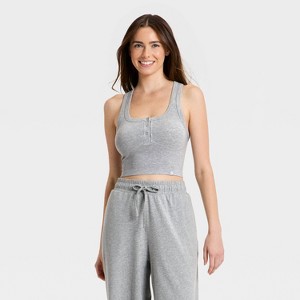 Women's Seamless Henley Support Tank Top - JoyLab™ - 1 of 3
