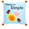 The Lakeside Collection Ladybug Embroidered Accent Pillows - Keep it Simple - 4 of 4