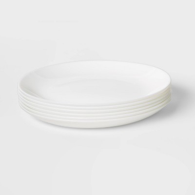 Bormioli Rocco 6- Piece White Moon 10.6 Inch Dinner Plate Tempered Opal  Glass Dishes, Dishwasher & Microwave Safe, Made In Spain : Target