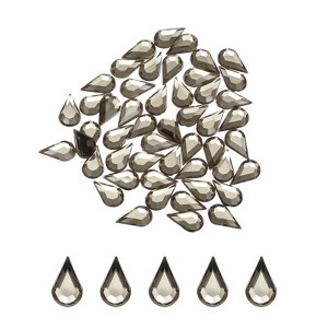 Unique Bargains Flat Back Acrylic Teardrop Rhinestone Embellishments 50 Pcs - 1 of 4