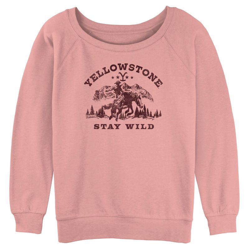 Junior's Yellowstone Distressed Stay Wild Sweatshirt, 1 of 4