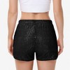 Anna-Kaci Women's Sequin Shorts Elastic Waist Sparkly Party Bottoms with Pockets - 4 of 4