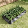 7.6x3.7x0.98ftRaised Garden Bed Kit - Metal Raised Bed Garden,Black - 4 of 4