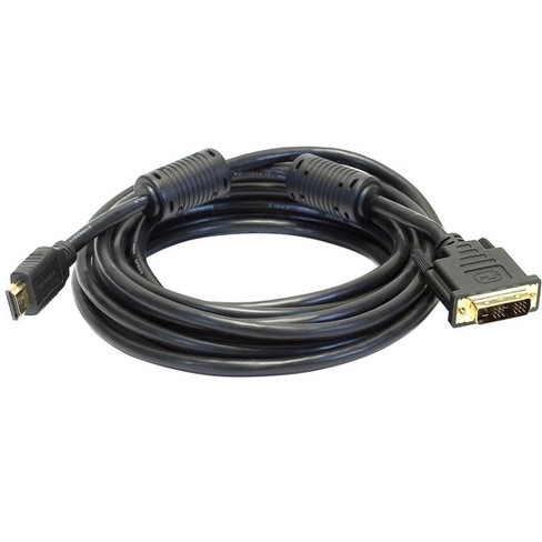 Monoprice High Speed HDMI Cable to DVI Adapter Cable 6ft - with Ferrite  Cores Black 
