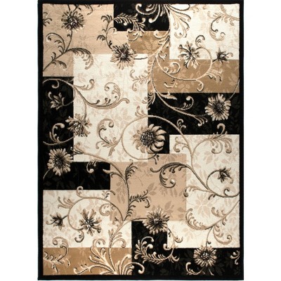 Home Dynamix Optimum Byron Contemporary Color Block Floral Area Rug