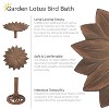 Sunnydaze Garden Lotus Cast Aluminum Metal Bird Bath - Copper Patina - 16.5" - 3 of 4