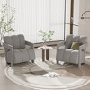 Racxily 26.3'' Modern Minimalist Leisure Armchair, Armchair with L-shaped Armrests and Polyester Fabric for Living Room - 3 of 4