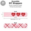 Big Dot of Happiness Conversation Hearts - Valentine’s Day Party Favors and Cupcake Kit - Fabulous Favor Party Pack - 100 Pieces - 3 of 4
